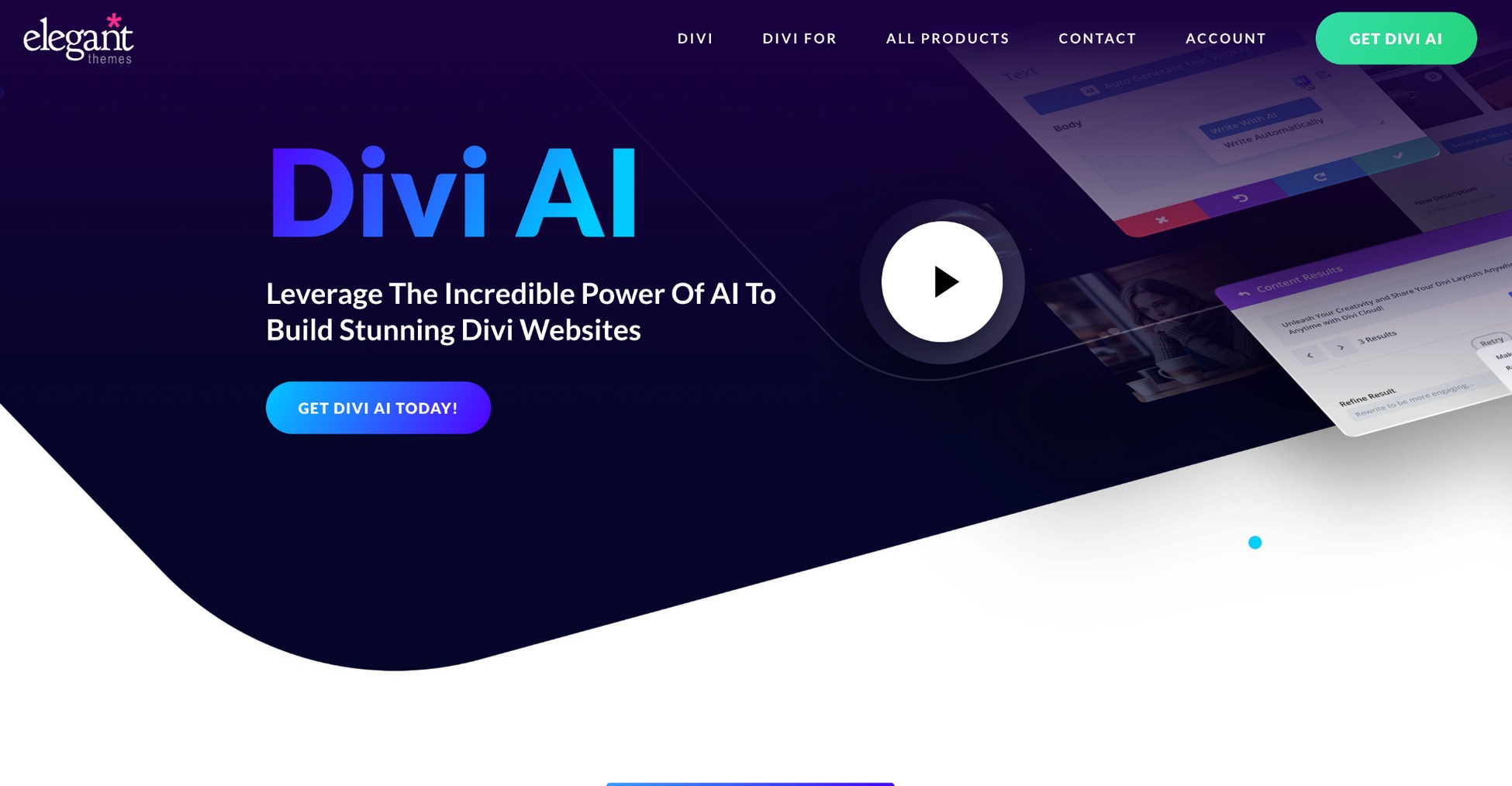 divi quick sites ai website builder