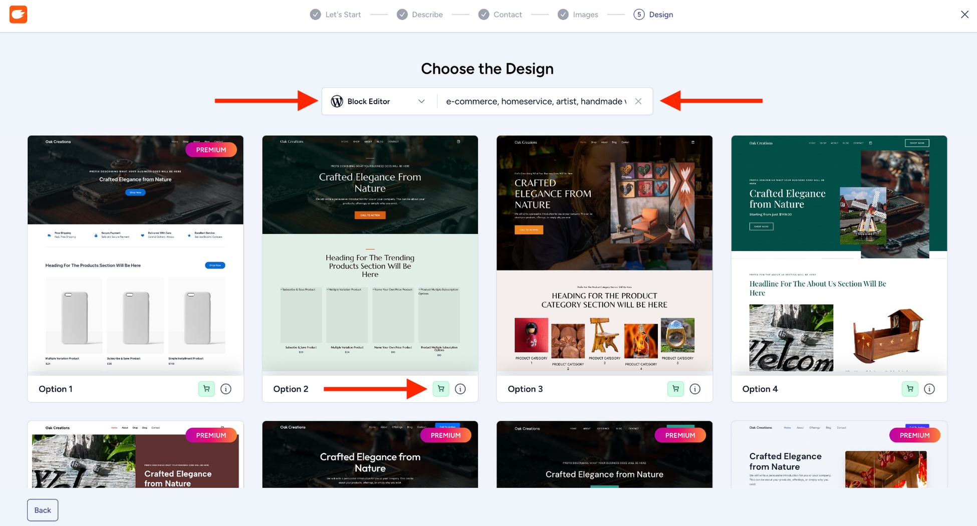 Choose the design you see fit for your website.