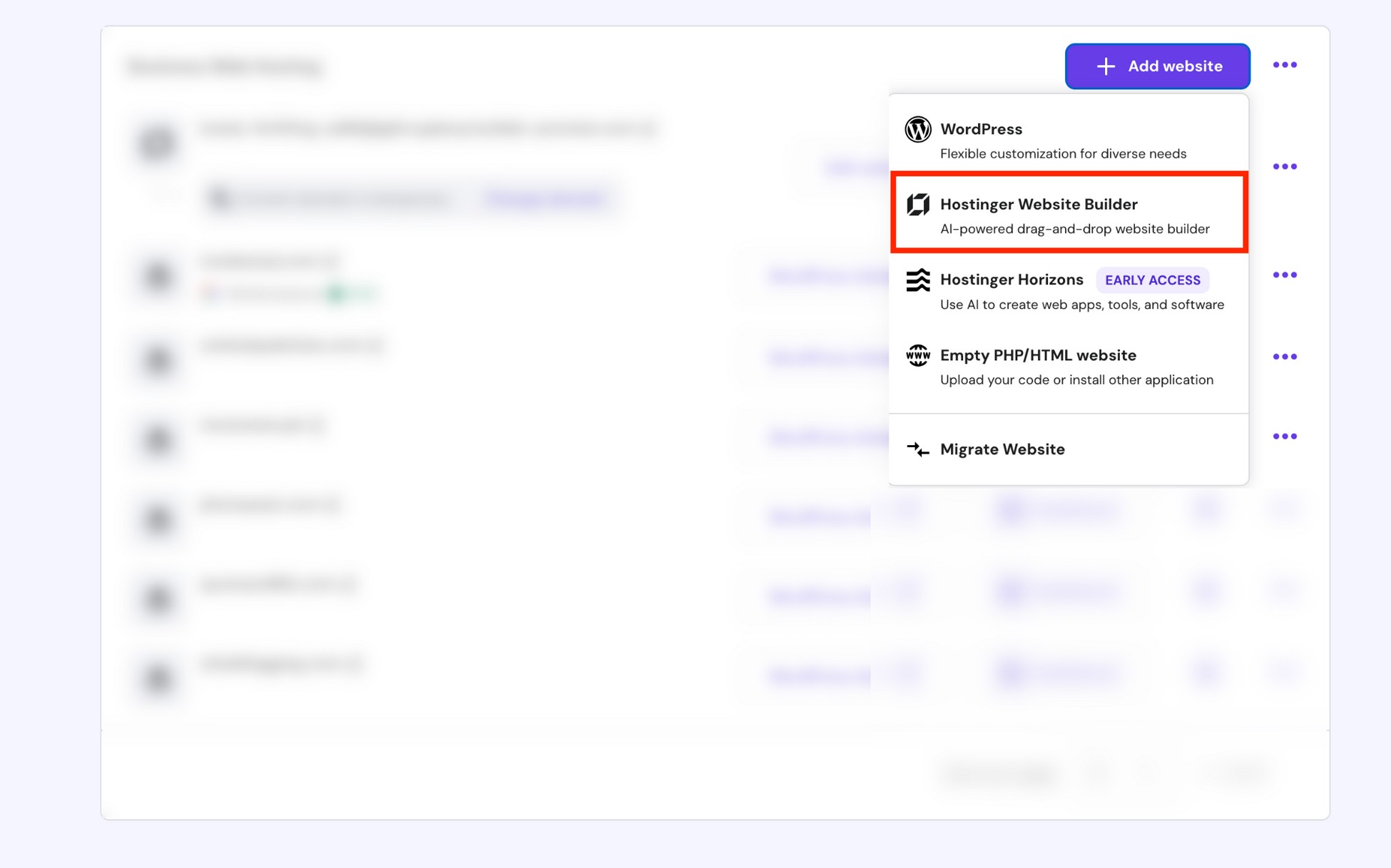 hostinger website builder