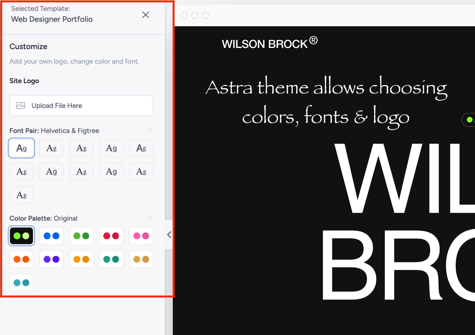 change colors, fonts and add logo