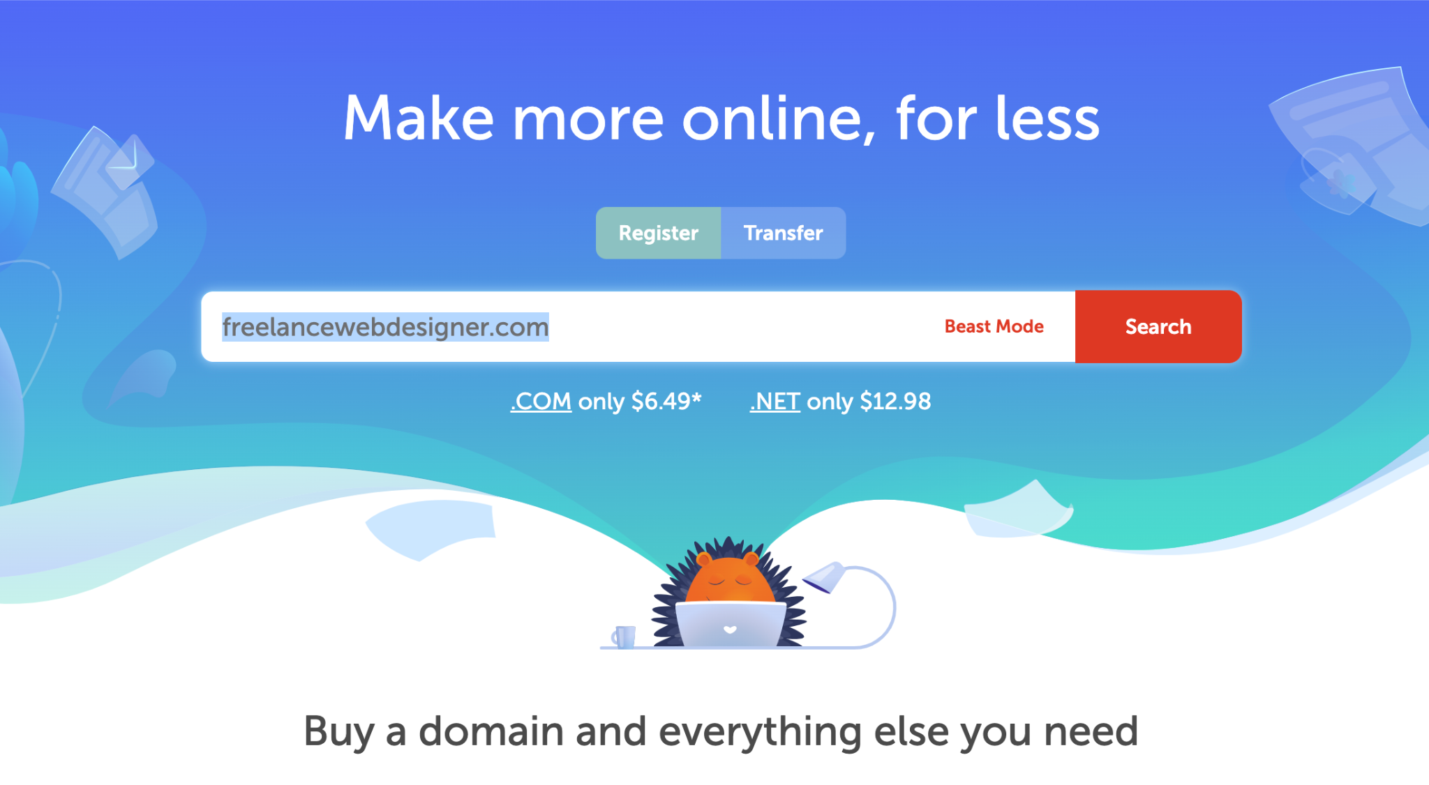 name cheap domain registration tool