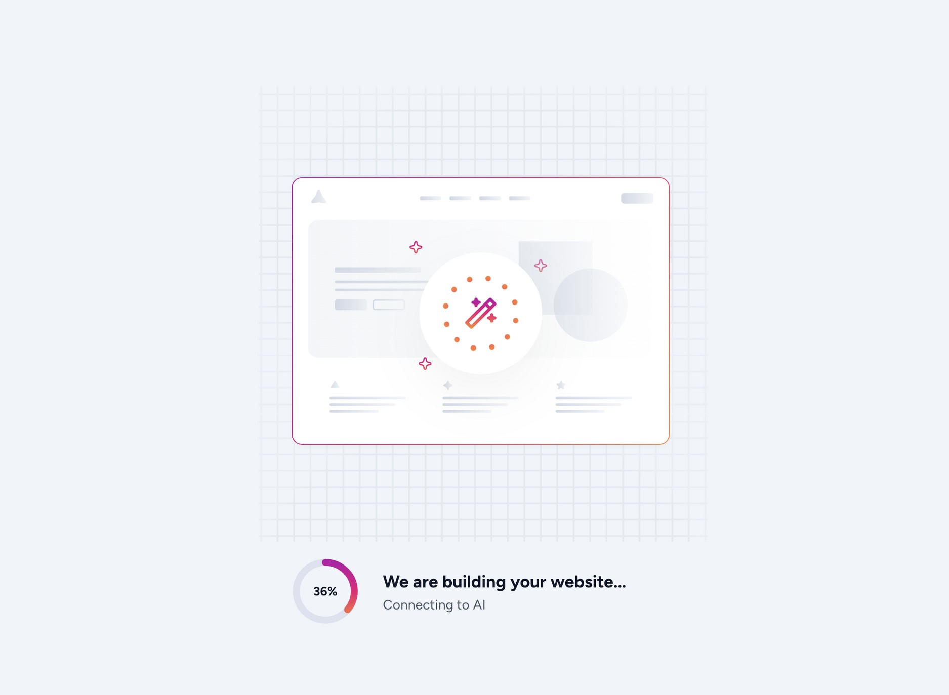 Wait for the website to build.